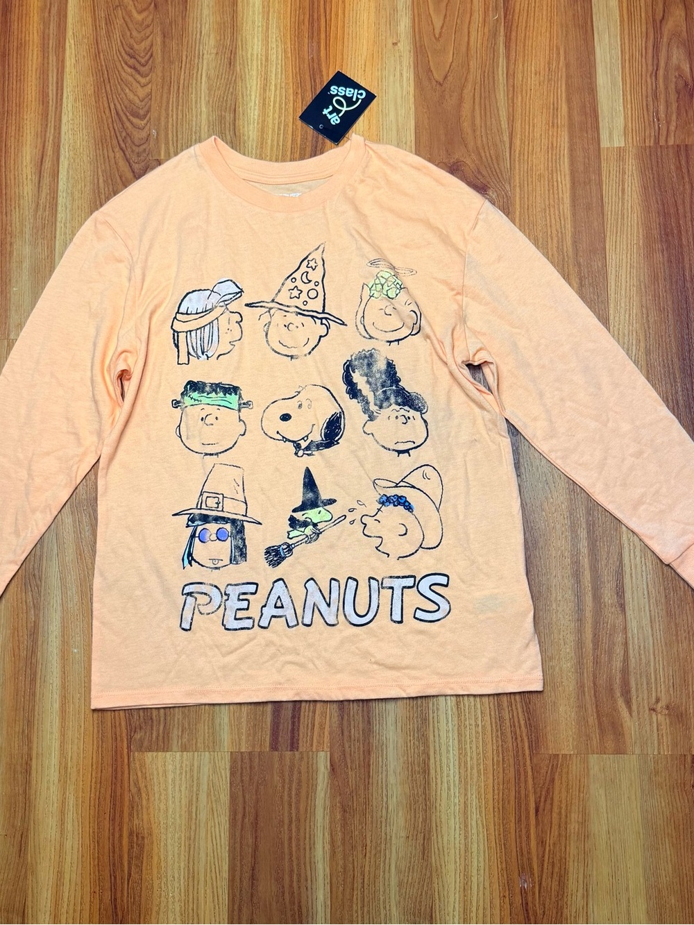 Peanuts Kids Long-Sleeve Graphic Tee - Peach